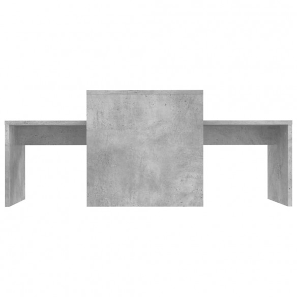 Ensemble de tables basses Gris béton 100x48x40 cm Aggloméré