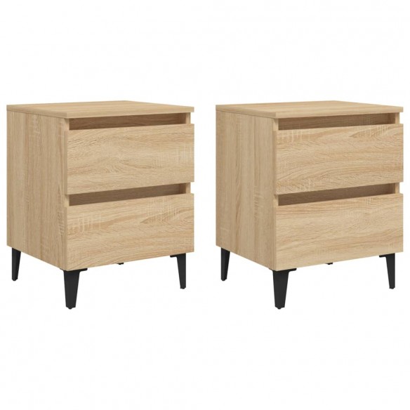 Tables de chevet 2 pcs Chêne sonoma 40x35x50 cm Aggloméré