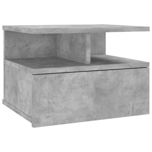 Tables de chevet flottantes 2 pcs Gris béton 40x31x27 cm Aggloméré