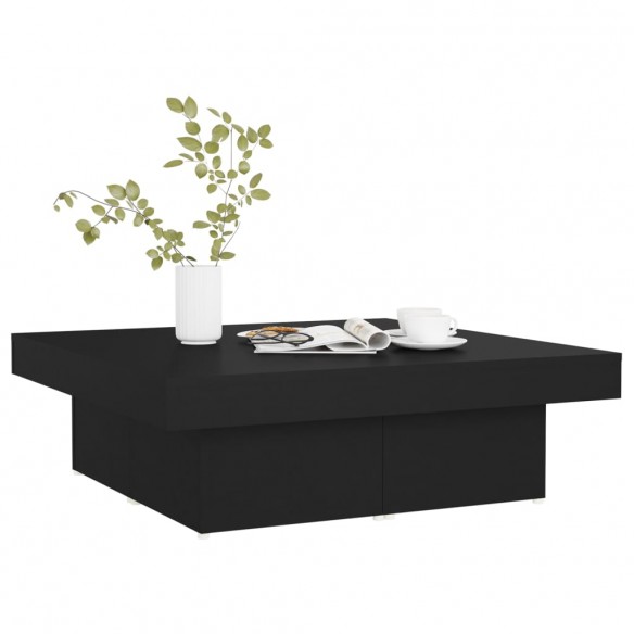 Table basse Noir 90x90x28 cm Aggloméré