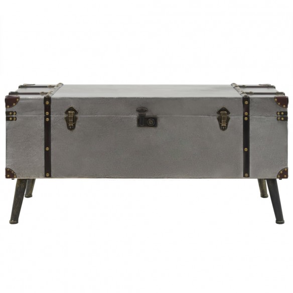 Table basse MDF et aluminium 102 x 51 x 47,5 cm