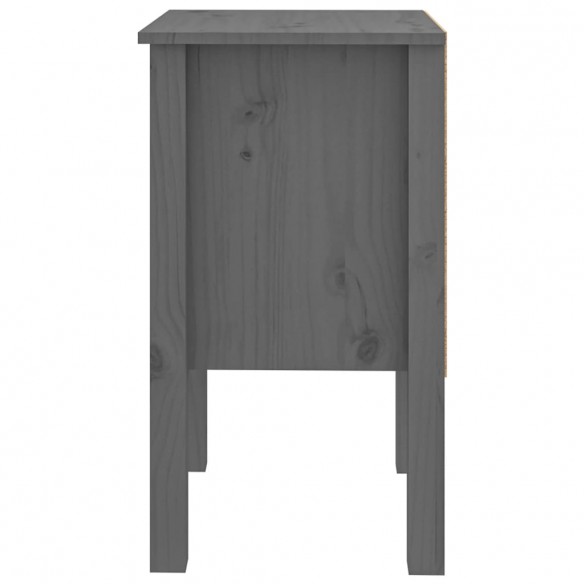 Tables de chevet 2 pcs Gris 40x35x61,5 cm Bois de pin massif