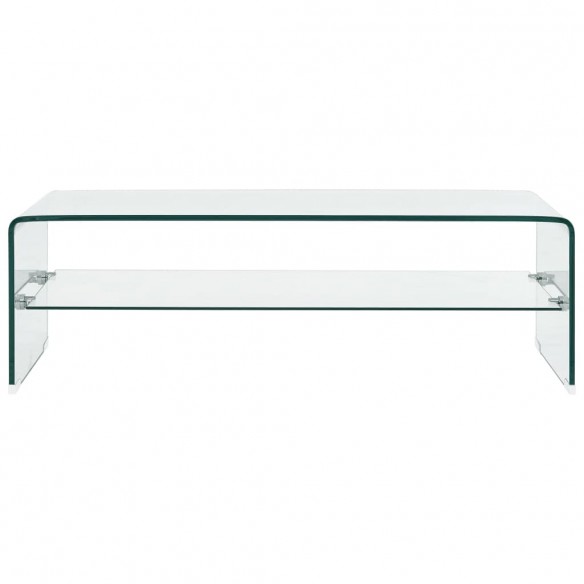 Table basse Clair 98 x 45 x 31 cm Verre trempé