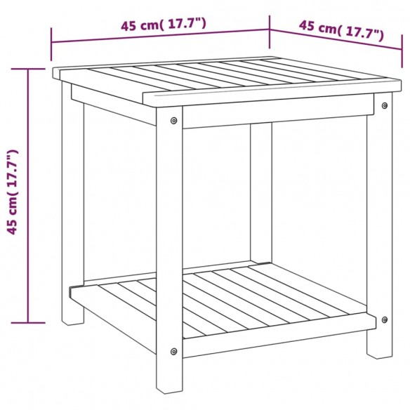 Table d'appoint Bois d'acacia massif 45 x 45 x 45 cm