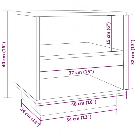 Table de chevet 40x34x40 cm Bois de pin solide