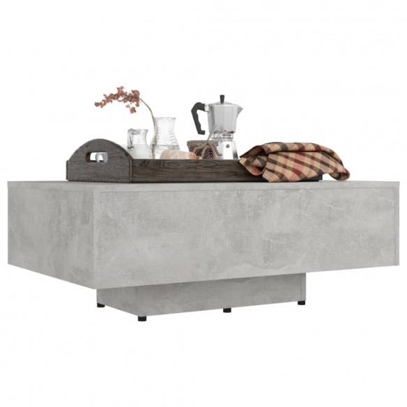 Table basse Gris béton 85x55x31 cm Aggloméré