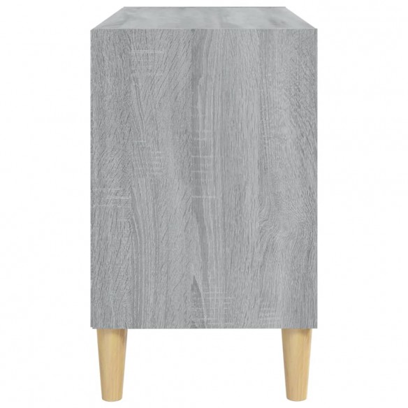 Meuble TV avec pieds en bois massif Sonoma gris 69,5x30x50 cm