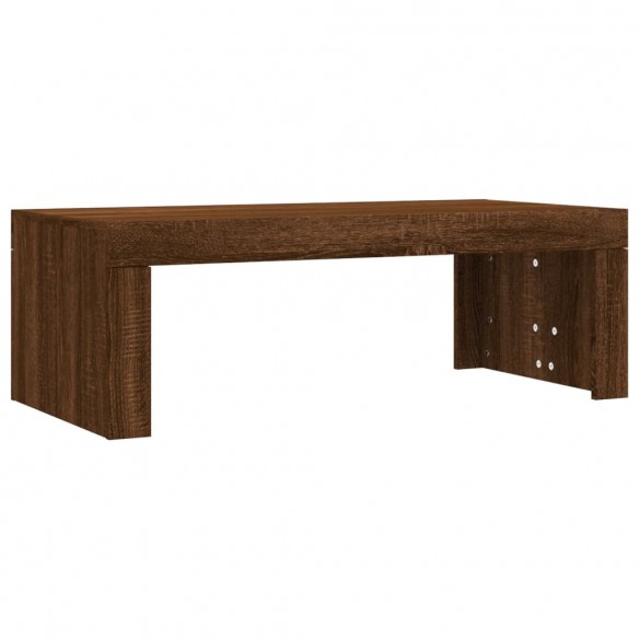 Table basse chêne marron 102x50x36 cm bois d'ingénierie