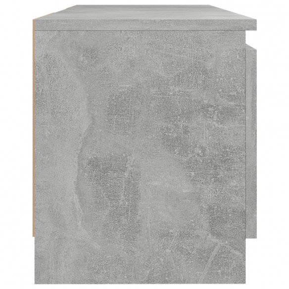 Meuble TV avec lumières LED gris béton 120x30x35,5 cm