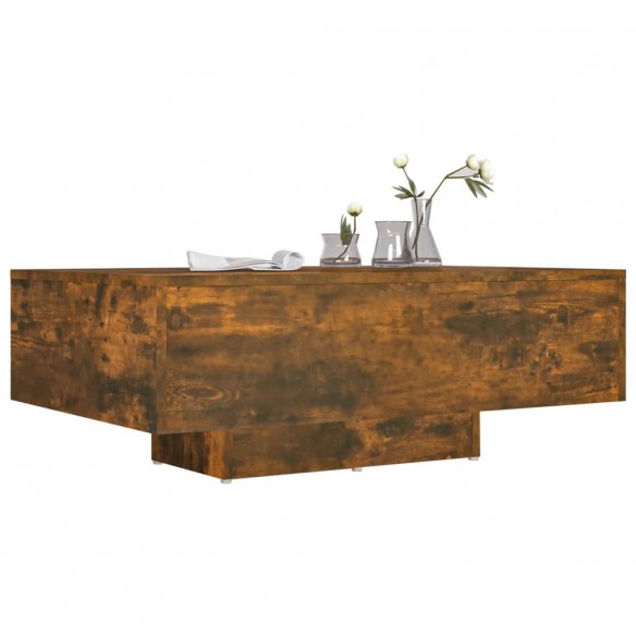 Table basse Chêne fumé 85x55x31 cm Bois d'ingénierie