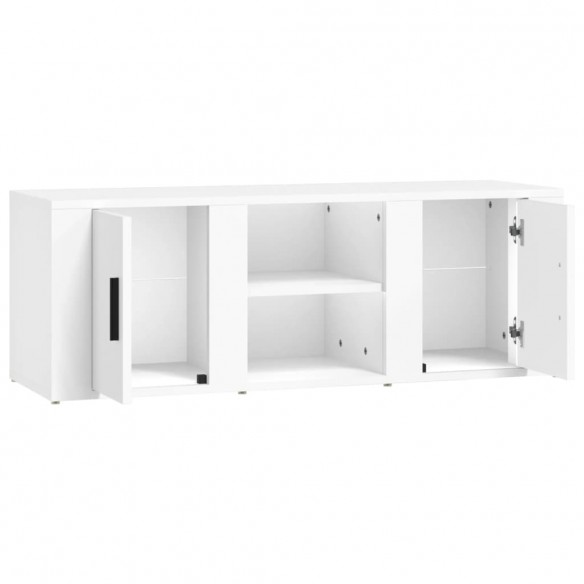 Meuble TV Blanc 100x31,5x35 cm Bois d'ingénierie