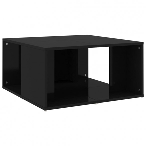 Tables basses 4 pcs Noir brillant 33x33x33 cm Aggloméré