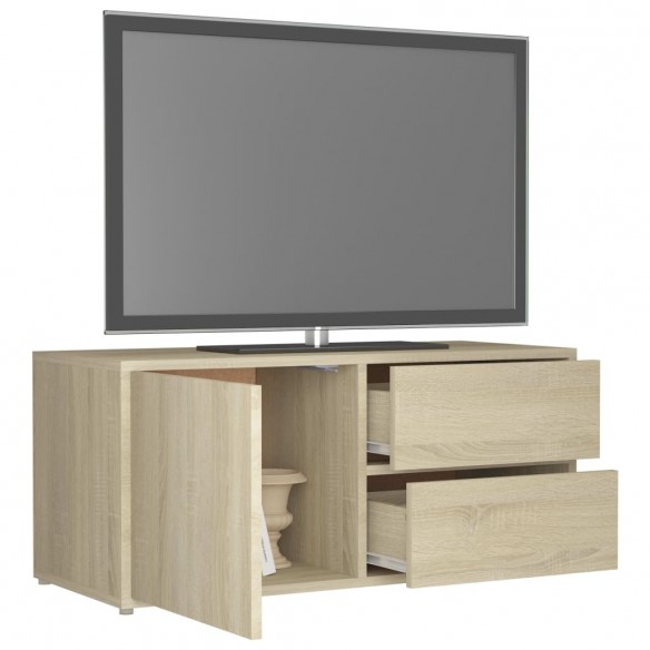 Meuble TV Chêne sonoma 80x34x36 cm Aggloméré