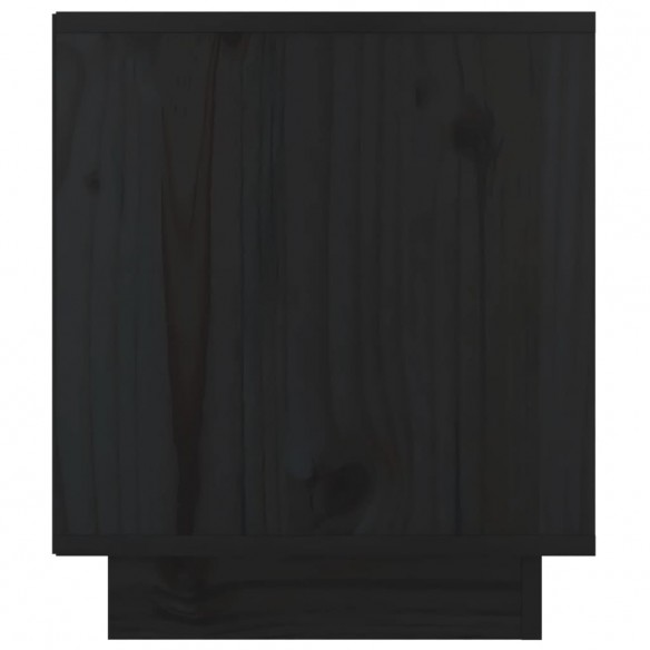 Table de chevet Noir 40x34x40 cm Bois de pin solide