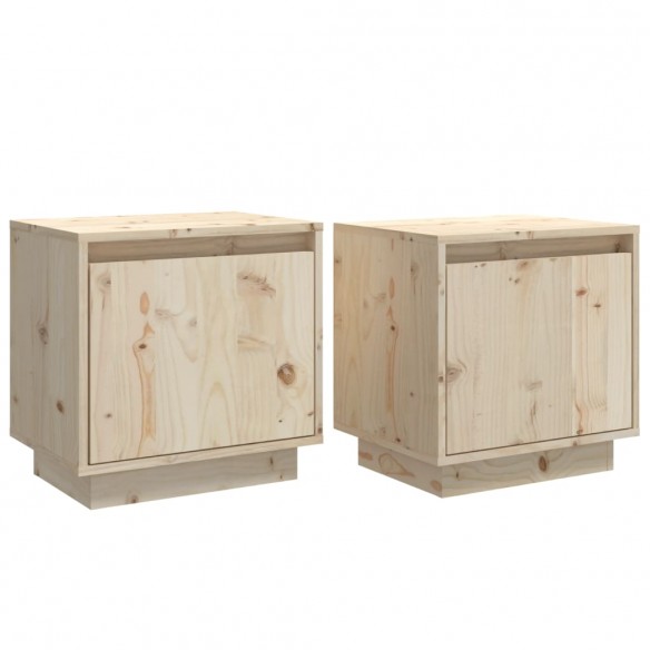 Tables de chevet 2 pcs 40x30x40 cm Bois de pin solide