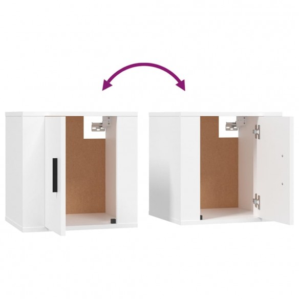 Ensemble de meubles TV 7 pcs Blanc Bois d'ingénierie