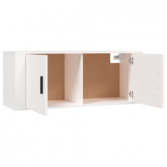 Ensemble de meubles TV 2 pcs Blanc Bois d'ingénierie