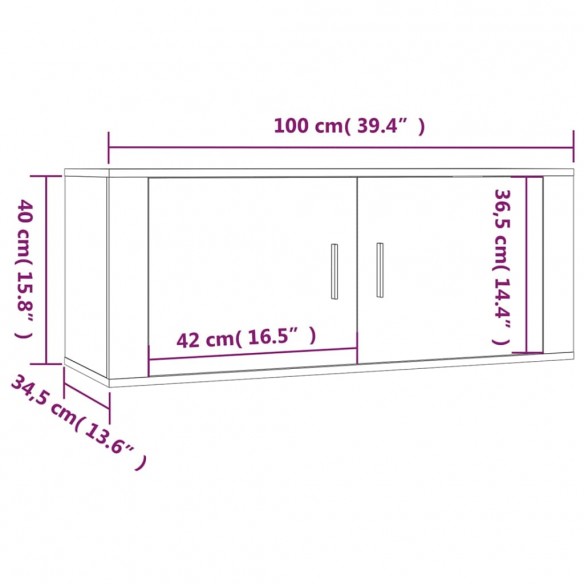 Ensemble de meubles TV 2 pcs Blanc Bois d'ingénierie