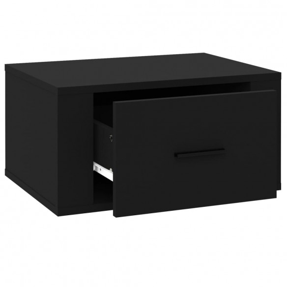 Tables de chevet murales 2 pcs Noir 50x36x25 cm