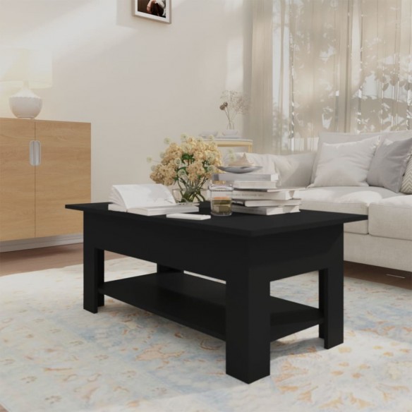 Table basse Noir 102x55x42 cm Aggloméré