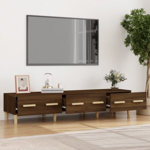 Meuble TV Chêne marron 150x34,5x30 cm Bois d'ingénierie