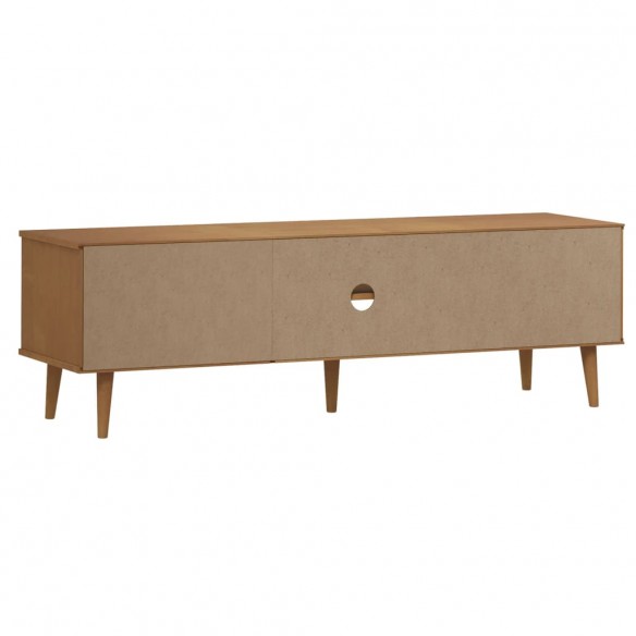 Meuble TV MOLDE Marron 158x40x49 cm Bois de pin massif