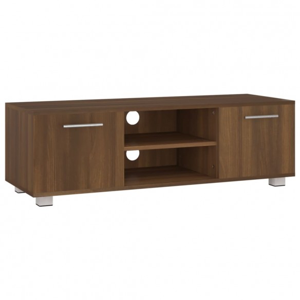 Meuble TV chêne marron 110x40x35 cm bois d'ingénierie