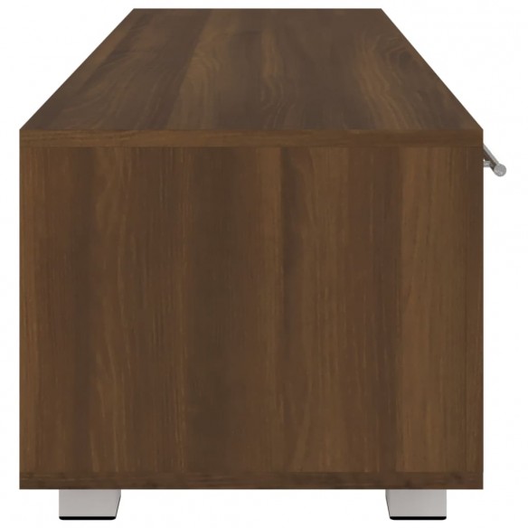 Meuble TV chêne marron 110x40x35 cm bois d'ingénierie