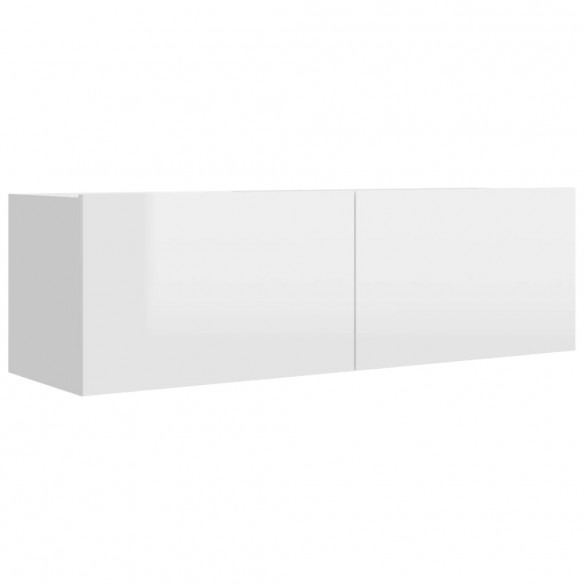 Meubles TV 4 pcs Blanc brillant 100x30x30 cm Aggloméré