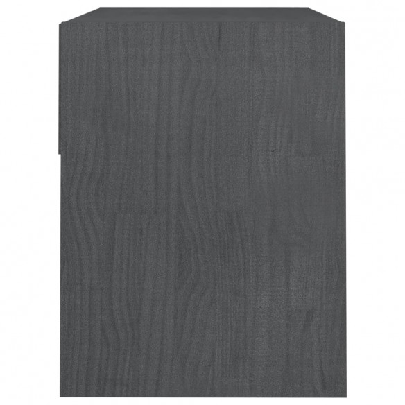 Table de chevet Gris 40x31x40 cm Bois de pin massif