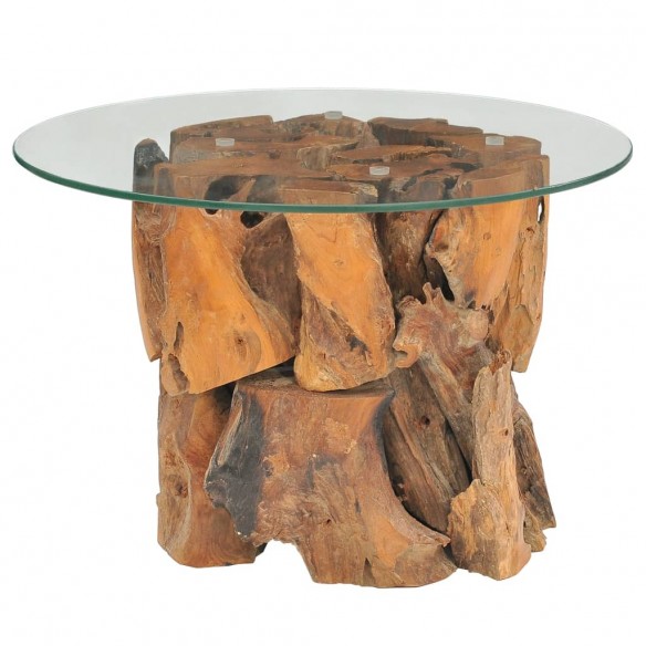 Table basse Bois flottant de teck massif 60 cm