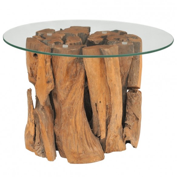 Table basse Bois flottant de teck massif 60 cm