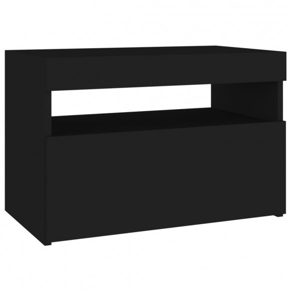 Meubles TV avec lumières LED 2 pcs Noir 60x35x40 cm