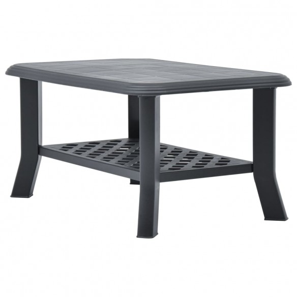 Table basse Anthracite 90 x 60 x 46 cm Plastique