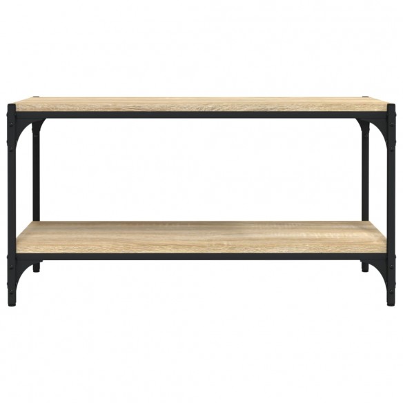 Meuble TV Chêne sonoma 80x33x41 cm Bois d'ingénierie et acier