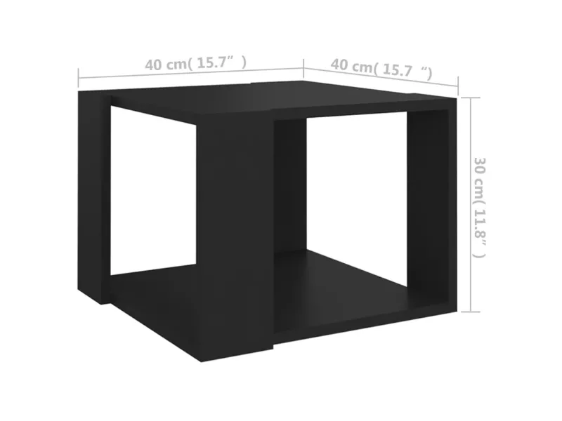 Table basse Noir 40x40x30 cm 