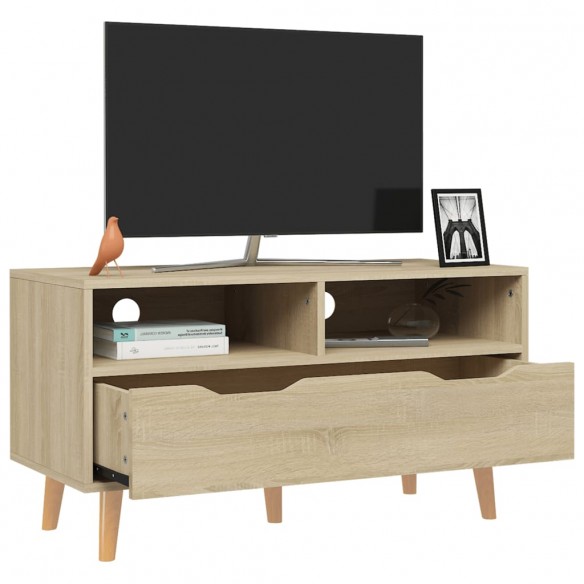 Meuble TV chêne sonoma 90x40x48,5 cm bois d'ingénierie