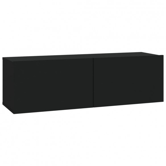 Ensemble de meubles TV 3 pcs Noir Bois d'ingénierie