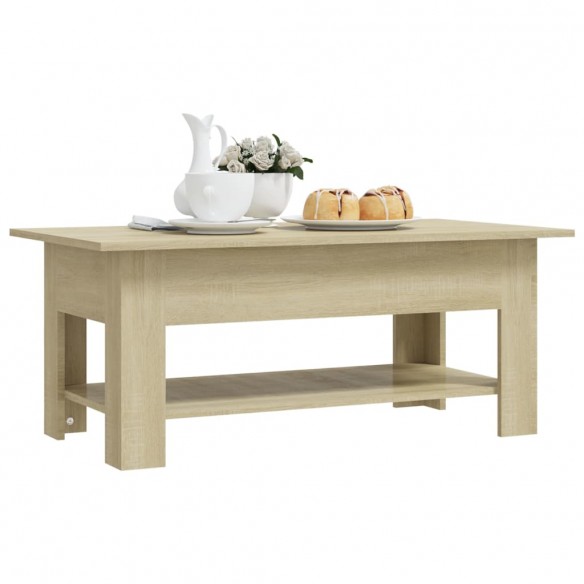 Table basse Chêne sonoma 102x55x42 cm Aggloméré