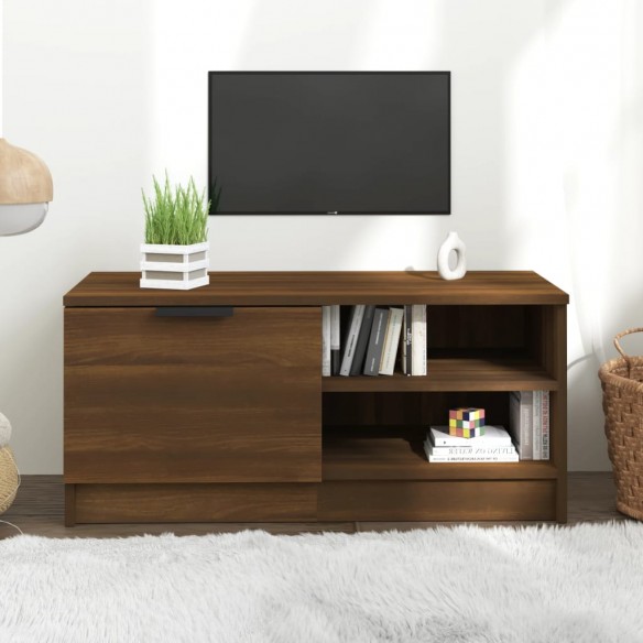 Meuble TV Chêne marron 80x35x36,5 cm Bois d'ingénierie