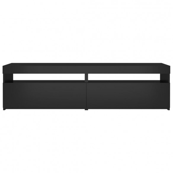 Meubles TV 2 pcs avec lumières LED Noir 75x35x40 cm