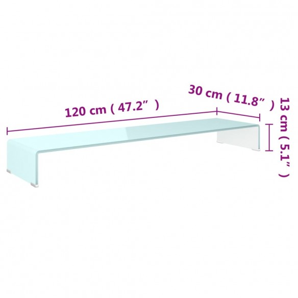 Meuble TV/Support pour moniteur 120x30x13 cm verre vert