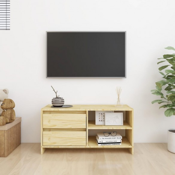 Meuble TV 80x31x39 cm bois de pin massif