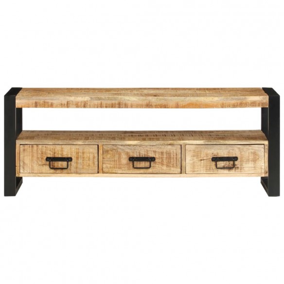 Meuble TV 120x30x45 cm Bois massif de manguier