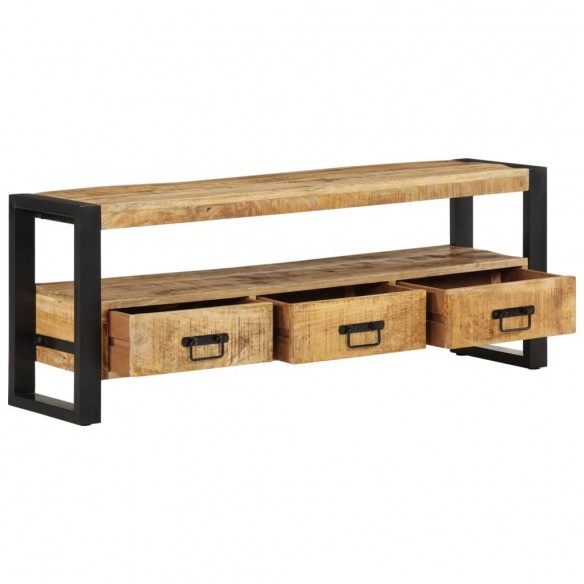 Meuble TV 120x30x45 cm Bois massif de manguier