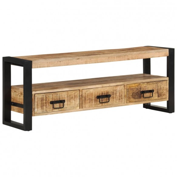 Meuble TV 120x30x45 cm Bois massif de manguier