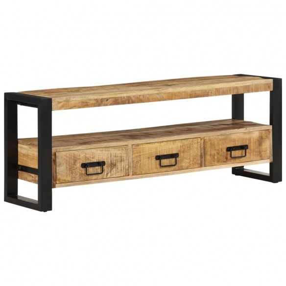 Meuble TV 120x30x45 cm Bois massif de manguier