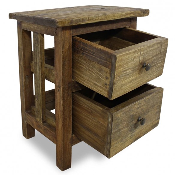 Table de chevet Bois de récupération massif 40 x 30 x 51 cm