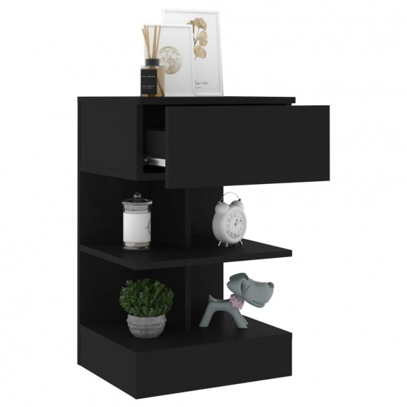 Tables de chevet 2 pcs Noir 40x35x65 cm