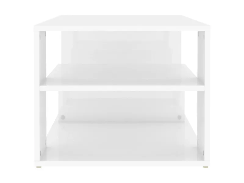 Table basse Blanc brillant 100x50x40 cm Aggloméré
